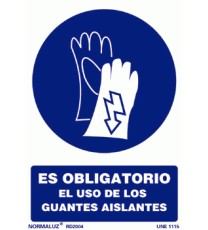 Imagen de Obligatorio el uso de guantes aislantes