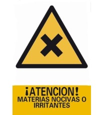 Producto Señal ¡Atención! Materias nocivas o irritantes