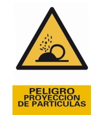 Producto Señal Peligro Proyección de Partículas
