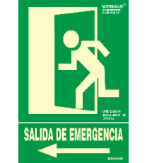 Producto Señal Salida de emergencia izquierda