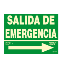 Producto Señal Salida de emergencia flecha derecha