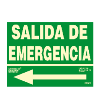 Producto Señal Salida de emergencia flecha izquierda