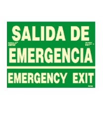 Producto Señal Salida de emergencia español/ingles