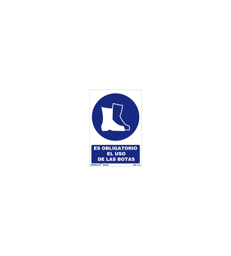 Imágenes Señal es obligatorio el uso de las botas