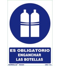 Producto Señal es obligatorio enganchar las botellas