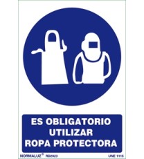 Producto Señal es obligatorio utilizar ropa protectora