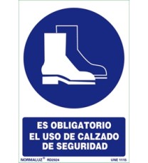 Producto Señal es obligatorio el uso de calzado de seguridad