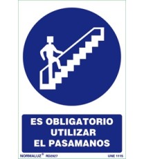 Producto Señal es obligatorio utilizar el pasamanos