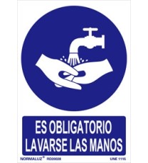 Producto Señal es obligatorio lavarse las manos