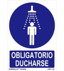 Producto Señal obligatorio ducharse