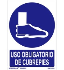 Producto Señal uso obligatorio de cubrezapatos