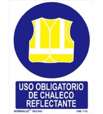 Producto Señal uso obligatorio de chaleco reflectante