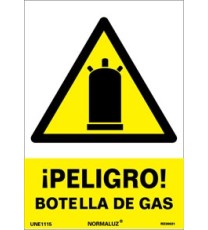 Producto Señal peligro botella de gas