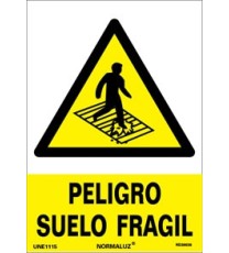 Producto Señal peligro suelo fragil