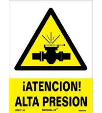 Producto Señal antencion alta presion