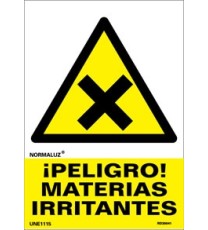 Producto Señal peligro materias irritantes