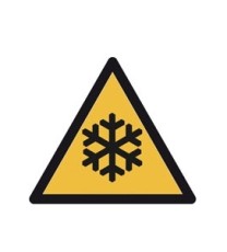 Producto Señal adhesiva peligro baja temperatura