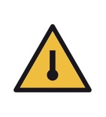Producto Señal adhesiva peligro alta temperatura