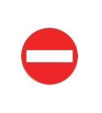 Producto Señal para panel piramidal. Prohibido el paso