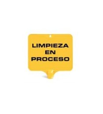 Producto Señal para panel piramidal. Limpieza en proceso