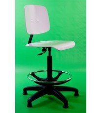 Producto Silla ergonómica barnizada color blanco