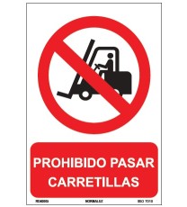 Producto señal prohibido el paso de carretillas
