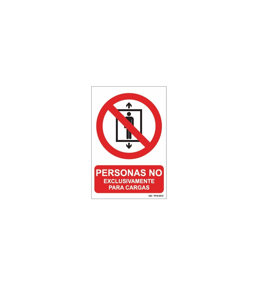 Imágenes Señal personas no, exclusivamente para cargas