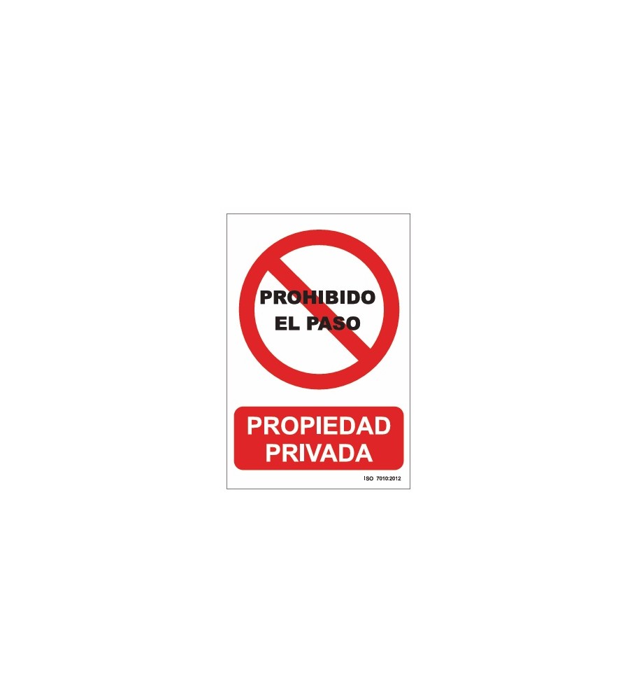 Foto Señal Prohibido el paso propiedad privada