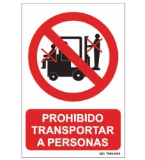Producto señal prohibido transportar a personas