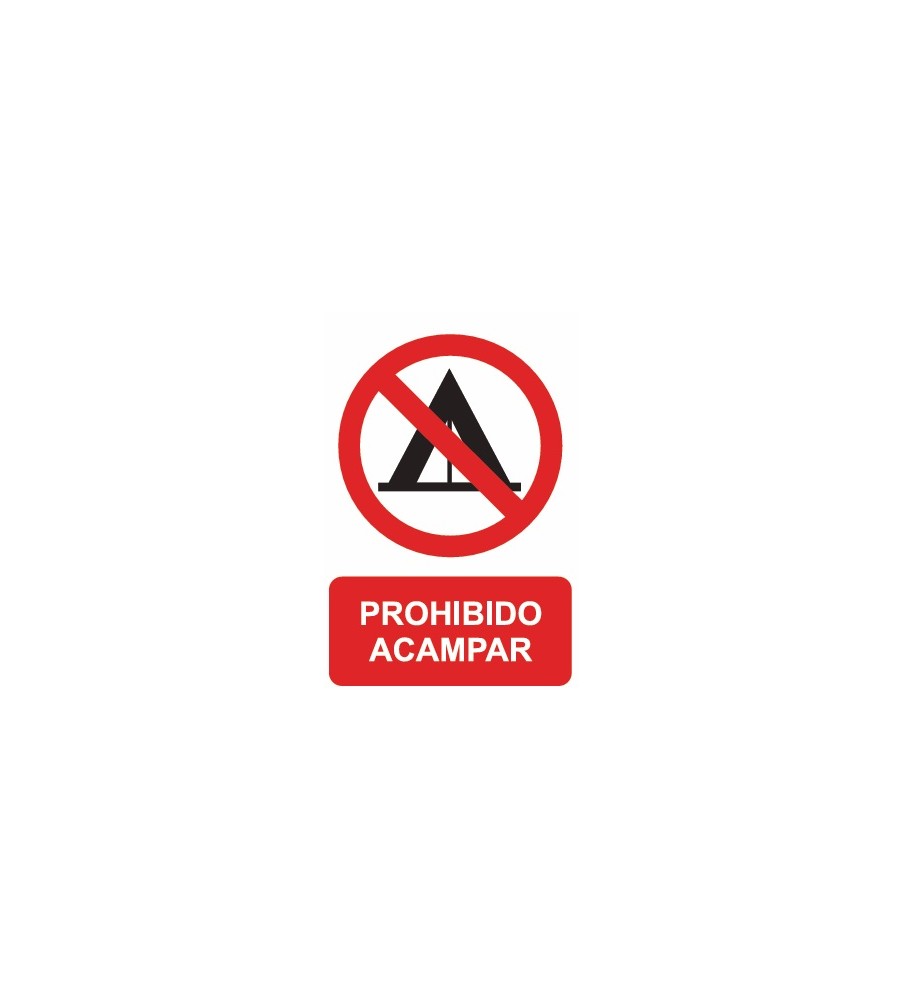 Imágenes señal prohibido acampar