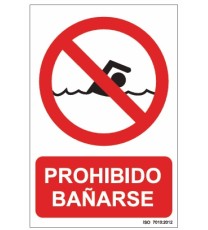 Producto señal prohibido bañarse