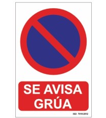 Producto señal se avisa grúa
