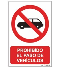 Producto señal prohibido el paso de vehículos