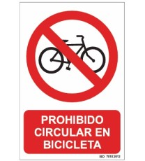 Producto señal prohibido circular en bicicleta