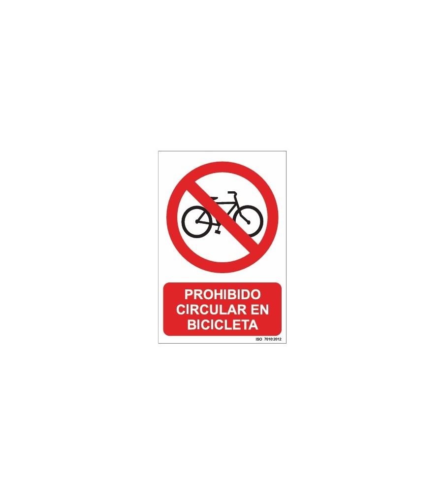 Imágenes señal prohibido circular en bicicleta