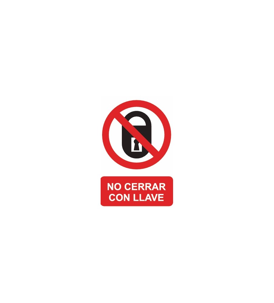 Imágenes señal no cerrar con llave