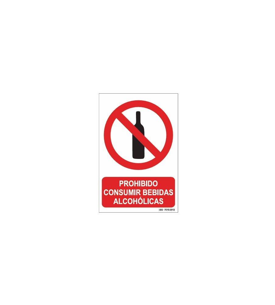 Foto Señal Prohibido consumir bebidas alcohólicas