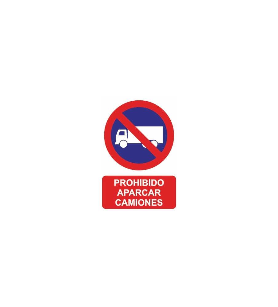 Imágenes señal prohibido aparcar camiones