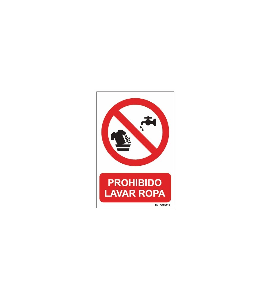 Imágenes Señal Prohibido lavar ropa